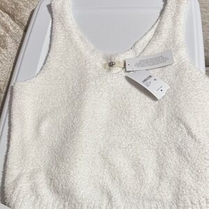 NWT UGG Cream Fuzzy Tank Top XL